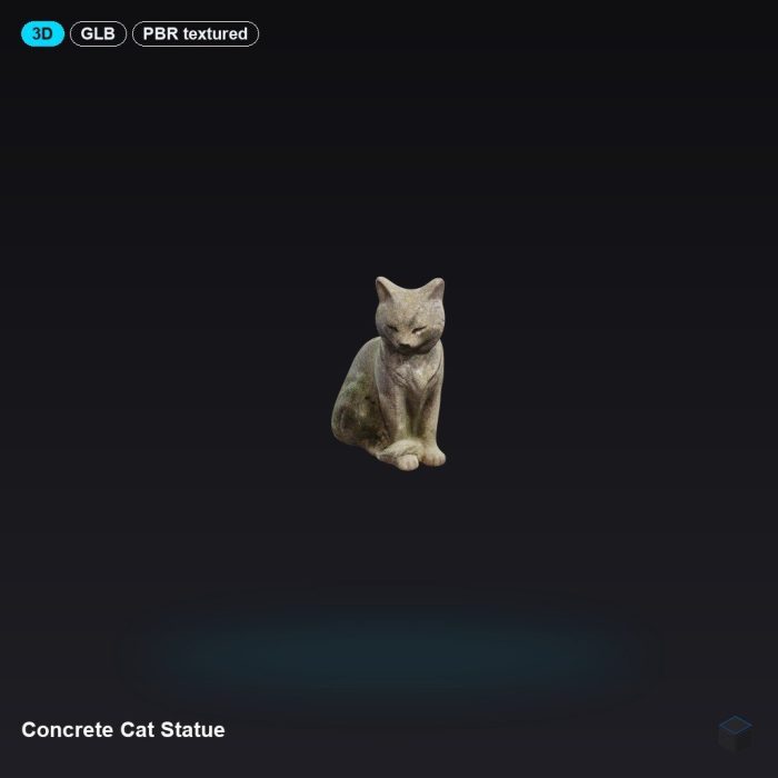 Concrete Cat Statue