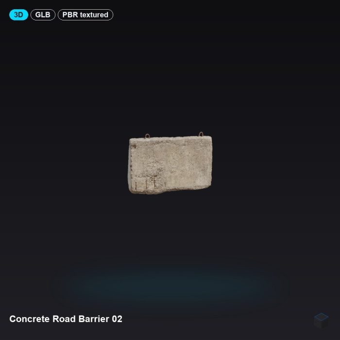 Concrete Road Barrier 02
