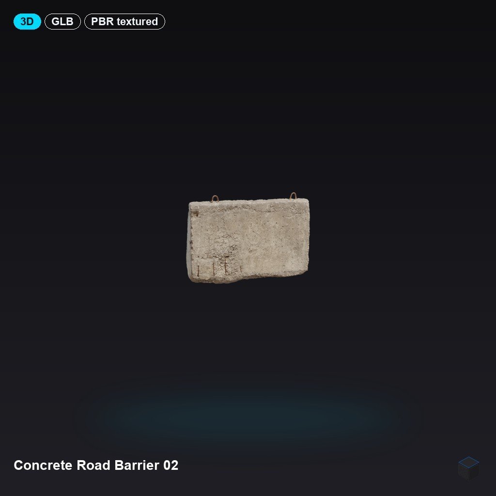 Concrete Road Barrier 02