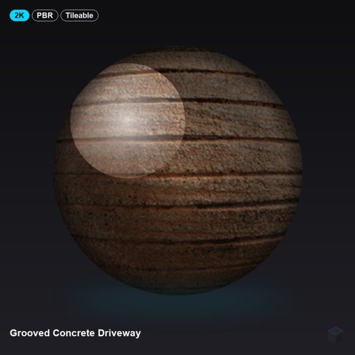 Grooved Concrete Driveway