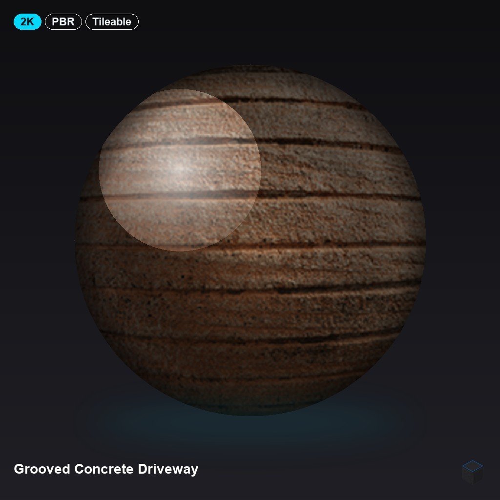 Grooved Concrete Driveway