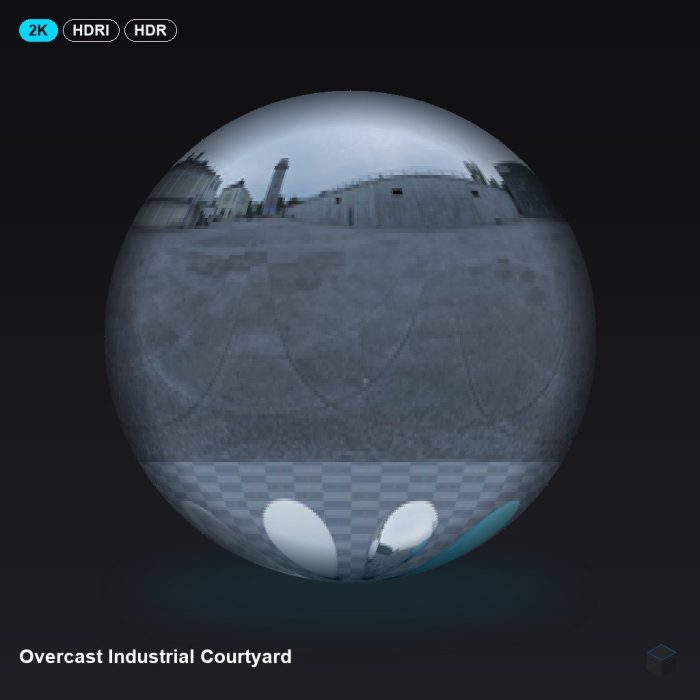 Overcast Industrial Courtyard
