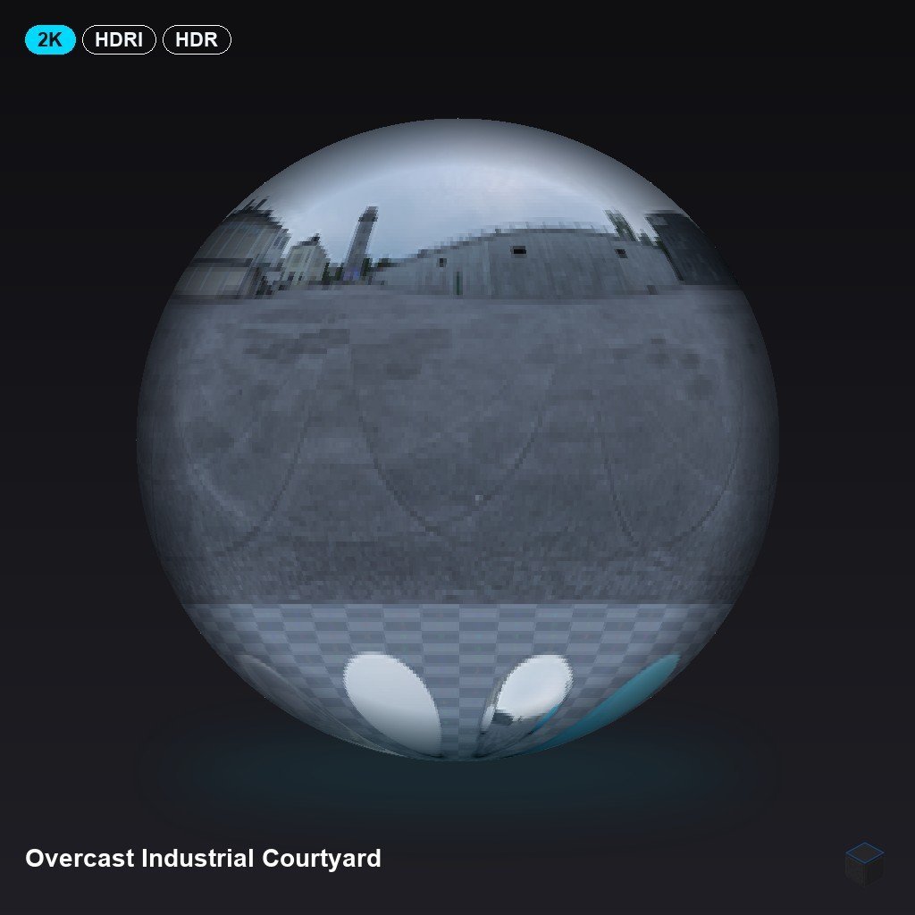 Overcast Industrial Courtyard