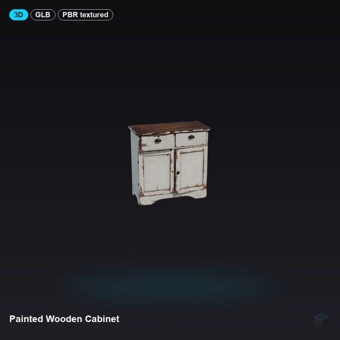 Painted Wooden Cabinet