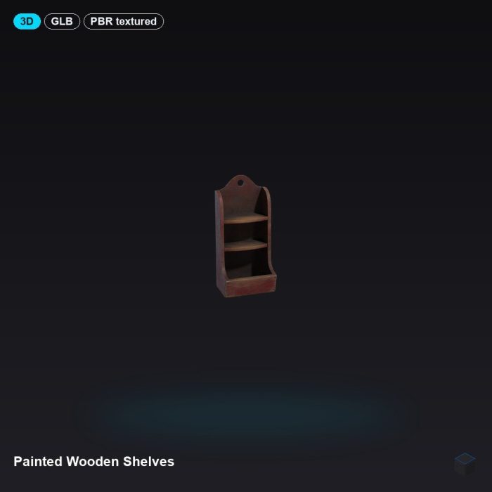 Painted Wooden Shelves