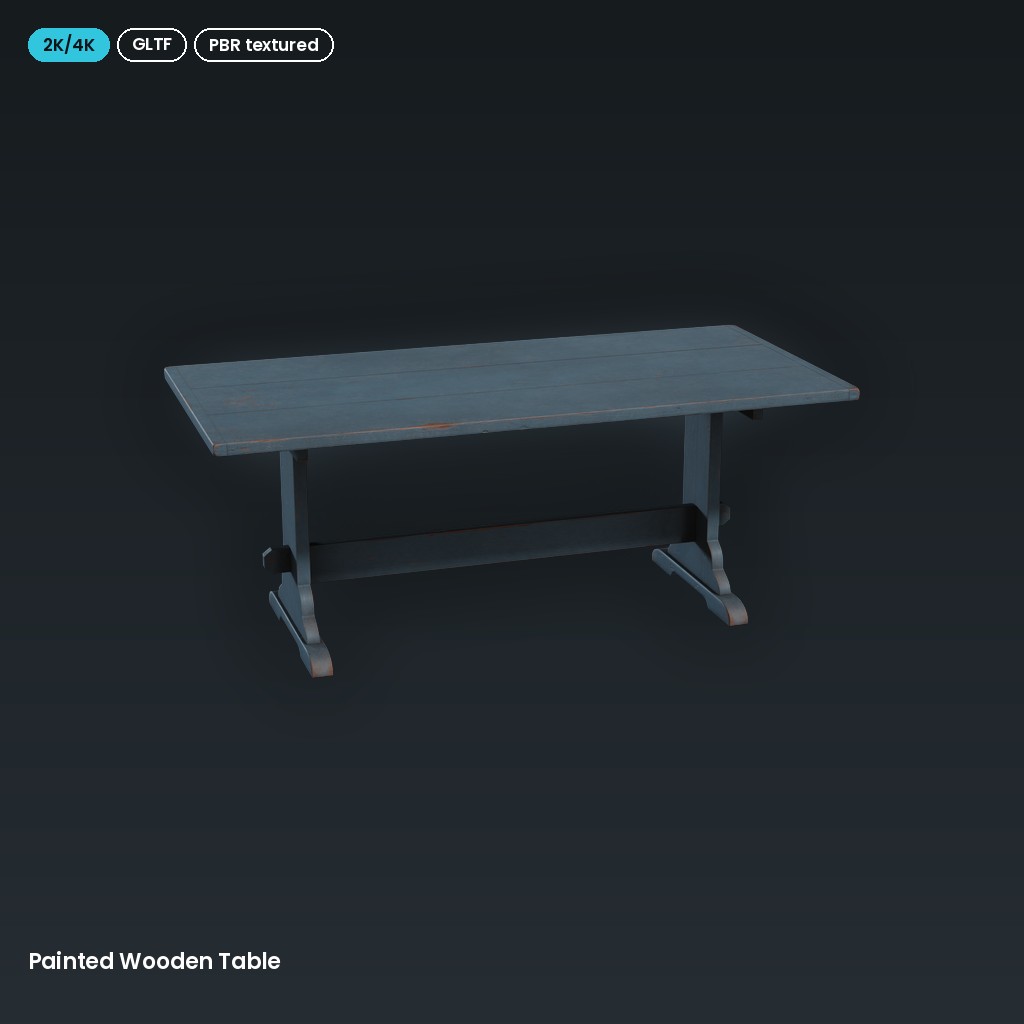Painted Wooden Table