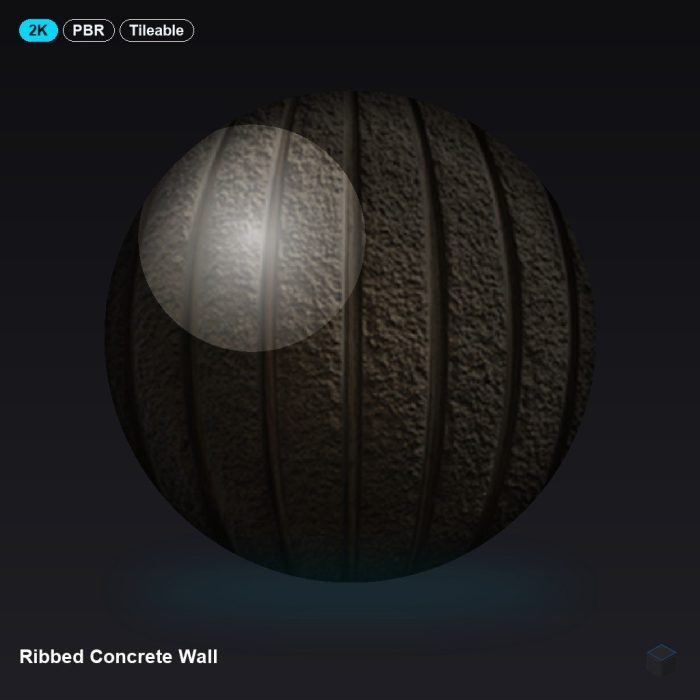 Ribbed Concrete Wall